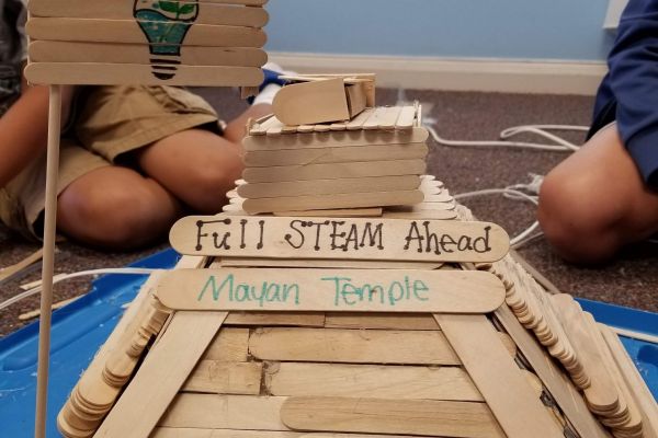 Popsicle Stick Mayan Temple